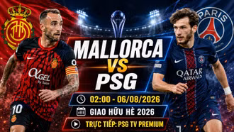 Nhận định Mallorca vs PSG 2h ngày 6/8: Nhà vua khởi động