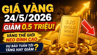 Giá vàng sáng 24/5 đồng loạt giảm, thời điểm mua đã đến?