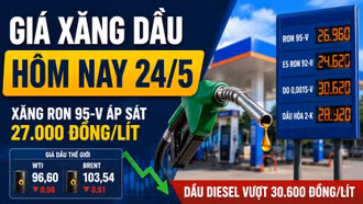 Giá xăng hôm nay 24/5: Dầu WTI và Brent giảm, thị trường trong nước giữ mức cao