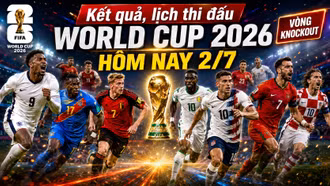 Kết quả, lịch thi đấu World Cup 2026 hôm nay 2/7 mới nhất