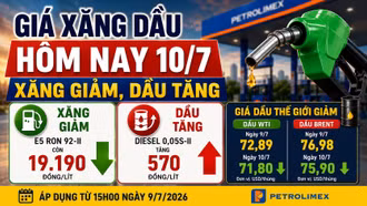 Giá xăng dầu hôm nay 10/7: Dầu thế giới Brent, WTI hạ nhiệt