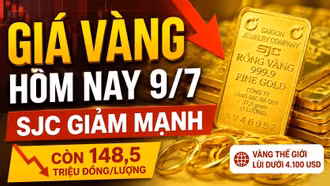 Giá vàng hôm nay 9/7: SJC, BTMC, DOJI, PNJ tiếp tục giảm theo vàng thế giới?