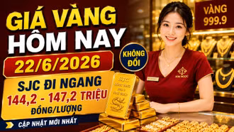 Giá vàng hôm nay 22/6: Vàng SJC, BTMC, DOJI, PNJ đầu tuần tăng?