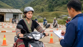Đồng bào dân tộc thiểu số thi bằng lái A1 thế nào?