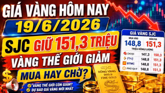 Giá vàng hôm nay 19/6: SJC, BTMC, DOJI, PNJ có giảm theo vàng thế giới?