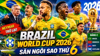 Lịch thi đấu World Cup 2026 tuyển Brazil: Ancelotti đặt niềm tin vào Neymar
