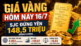 Giá vàng hôm nay 16/7: Chờ SJC, BTMC, DOJI, PNJ tăng theo vàng thế giới