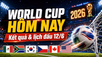 Kết quả, lịch thi đấu World Cup hôm nay 12/6 và sáng 13/6/2026