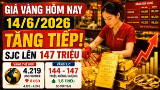Giá vàng hôm nay 14/6: Vàng SJC, BTMC, PNJ, DOJI tiếp tục biến động?