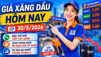 Xem bảng giá xăng dầu hôm nay 30/5: Dầu Brent, WTI tiếp tục giảm