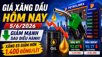 Giá xăng dầu hôm nay 5/6: Xăng E5 và E10 giảm hơn 1.400 đồng/lít
