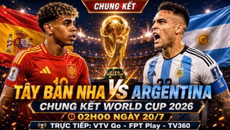 Tỷ lệ vô địch trận Tây Ban Nha vs Argentina 2h ngày 20/7 theo Opta