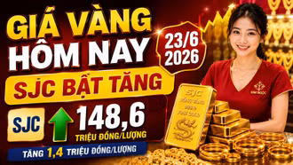 Giá vàng hôm nay 23/6: Vàng SJC, BTMC, DOJI, PNJ có còn tăng?