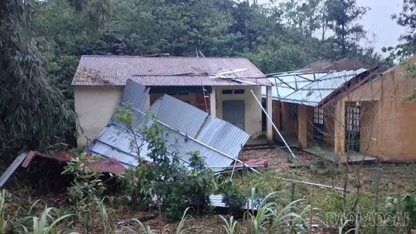 Lào Cai: 4 người bị thương do mưa to, dông lốc rạng sáng 16/4