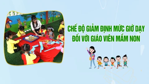 [Infographic] Chế độ giảm định mức giờ dạy đối với giáo viên mầm non