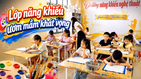Lớp học năng khiếu - chắp cánh cho ước mơ nghệ thuật của các em nhỏ 