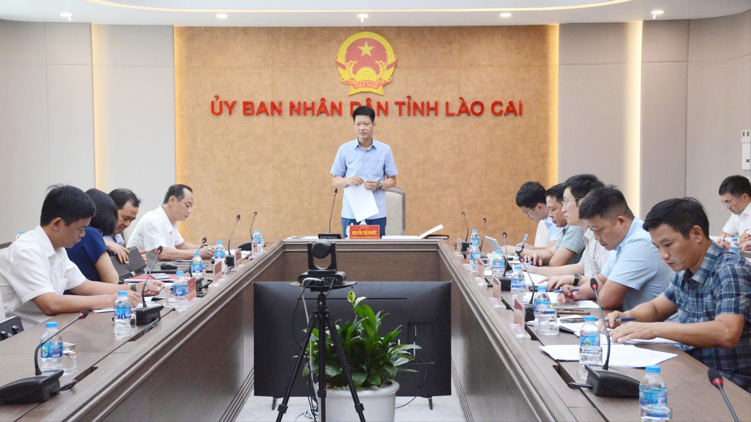 Đồng chí Nguyễn Thế Phước - Phó Chủ tịch Thường trực UBND tỉnh phát biểu kết luận buổi làm việc. dong-chi-pct-phat-bieu-ket-luan-9541.jpg