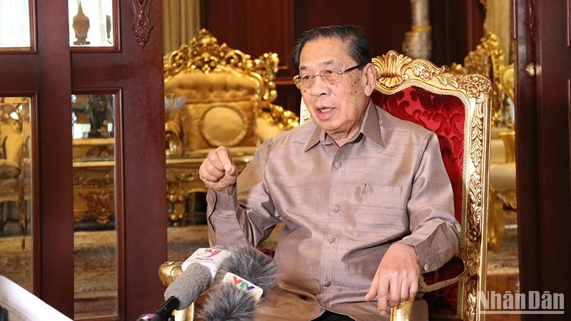 Nguyên Tổng Bí thư, Chủ tịch nước Lào Choummaly Sayason. (Ảnh: TRỊNH DŨNG) Nguyên Tổng Bí thư, Chủ tịch nước Lào Choummaly Sayason. (Ảnh: TRỊNH DŨNG)