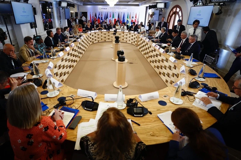 Hội nghị Bộ trưởng Thương mại G7 mở rộng. (Ảnh: T.V)