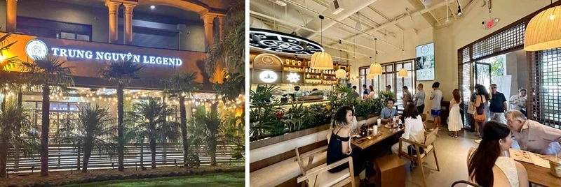 Thế giới cà phê Trung Nguyên Legend tại 909 Story Road, Unit 100, San Jose (Mỹ) thu hút đông đảo người yêu cà phê đến trải nghiệm văn hóa thưởng lãm cà phê Việt Nam và thế giới trong ngày khai trương. (Ảnh: Trung Nguyên Legend)