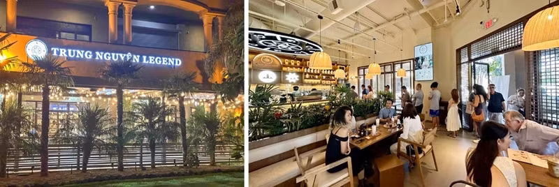 Thế giới cà phê Trung Nguyên Legend tại 909 Story Road, Unit 100, San Jose (Mỹ) thu hút đông đảo người yêu cà phê đến trải nghiệm văn hóa thưởng lãm cà phê Việt Nam và thế giới trong ngày khai trương. (Ảnh: Trung Nguyên Legend)