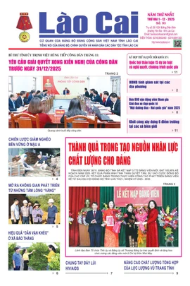 Báo Lào Cai Thường kỳ sô 93 ra ngày 1/12/2025