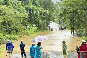Mưa lũ do hoàn lưu bão số 3 gây sạt lở nhiều tuyến đường trên địa bàn tỉnh