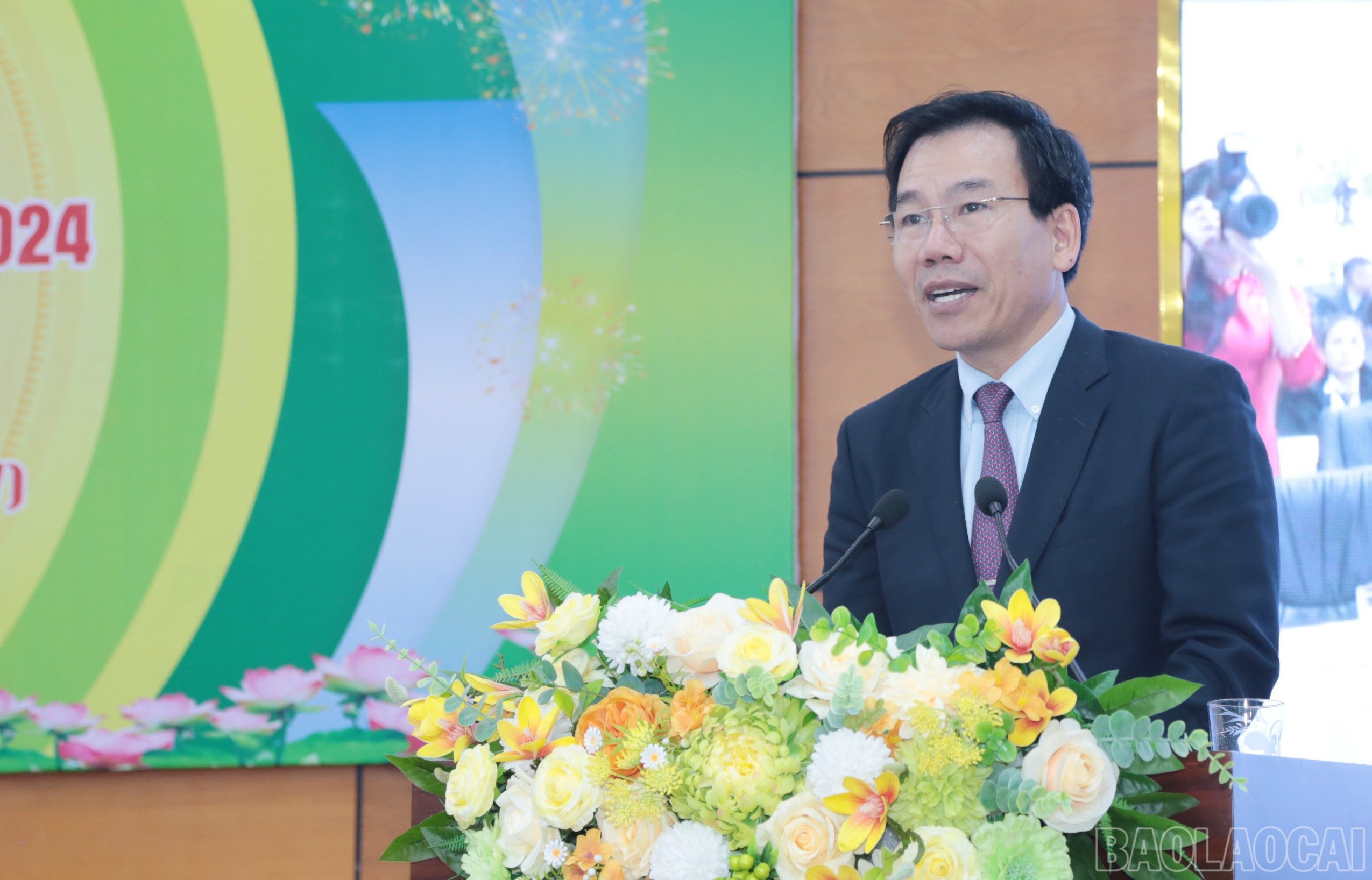 Trưởng Ban Tuyên giáo Tỉnh ủy Dương Đức Huy phát động Giải báo chí xây dựng Đảng năm 2025. baolaocai-br_img-6538.jpg