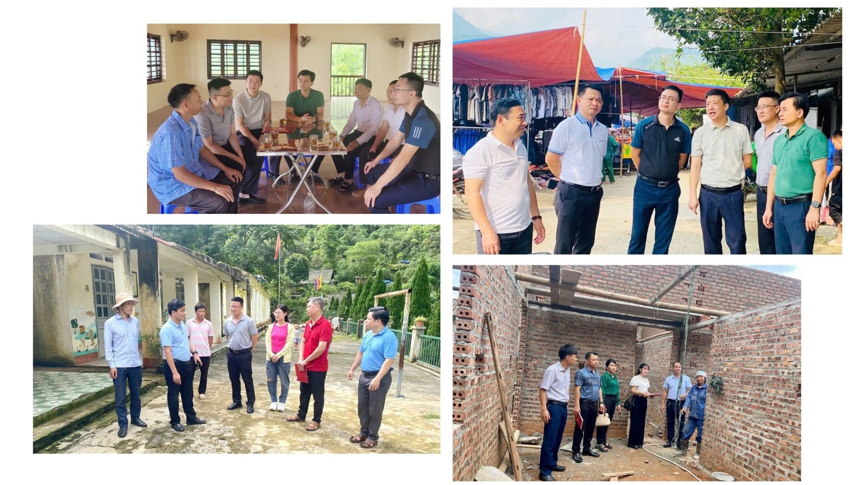 Đội ngũ cán bộ xã Hợp Thành tăng cường đi cơ sở để nắm tình hình trong Nhân dân. 3.jpg
