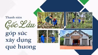 Thanh niên Cốc Lầu góp sức xây dựng quê hương