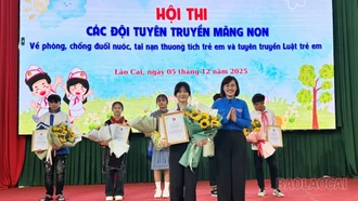 Sôi nổi Hội thi tuyên truyền măng non về phòng, chống đuối nước và Luật Trẻ em