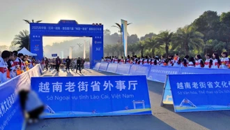 Khởi tranh Giải đua xe đạp quốc tế “Một đường đua, hai quốc gia” Lào Cai, Việt Nam – Hồng Hà, Trung Quốc năm 2025