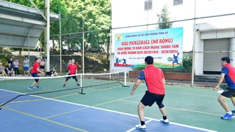 Công đoàn Văn phòng Tỉnh ủy tổ chức Giải Pickleball mở rộng chào mừng Cách mạng tháng Tám (19/8) và Quốc khánh (2/9)