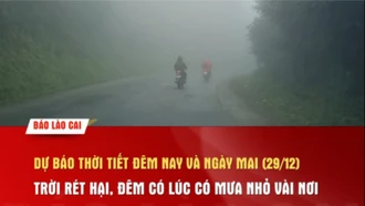 Trời rét hại, đêm có lúc có mưa nhỏ vài nơi