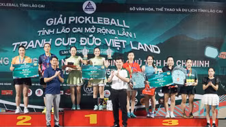 Chính thức khép lại Giải Pickleball tỉnh Lào Cai mở rộng lần I - tranh Cúp Đức Việt Land