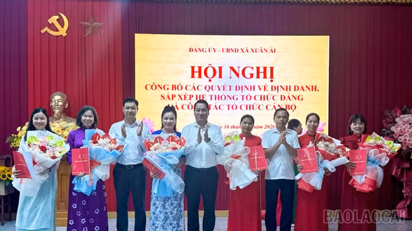 Xuân Ái kiện toàn tổ chức đảng, công bố quyết định về công tác cán bộ
