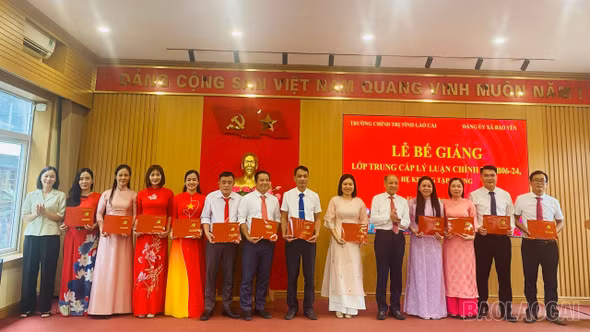 Bế giảng lớp Trung cấp lý luận chính trị B06-24 hệ không tập trung