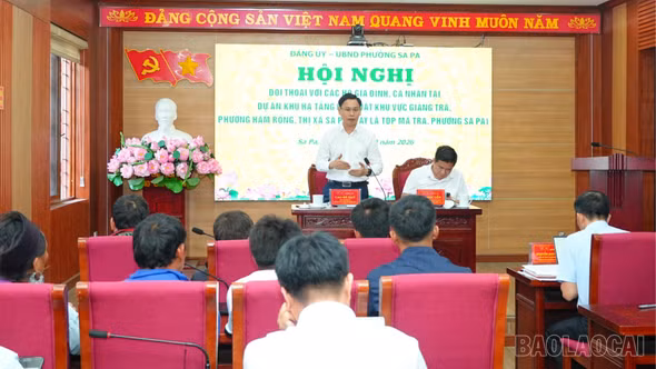 Phường Sa Pa đối thoại, tháo gỡ khó khăn, vướng mắc tại Dự án Hạ tầng kỹ thuật khu vực Giàng Tra
