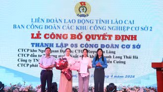 Thành lập 5 công đoàn cơ sở trực thuộc Ban công đoàn các Khu công nghiệp tỉnh