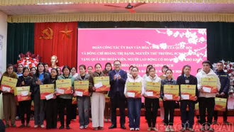 Ủy ban Văn hóa và Xã hội của Quốc hội thăm, tặng quà Tết đoàn viên, người lao động có hoàn cảnh khó khăn trên địa bàn tỉnh