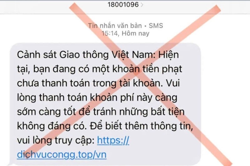 Tin nhắn lừa đảo của các đối tượng.