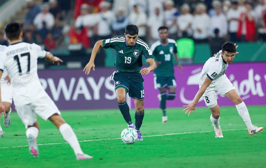 Trận đấu giữa U23 Saudi Arabia và U23 Kyrgyzstan. Ảnh: AFC