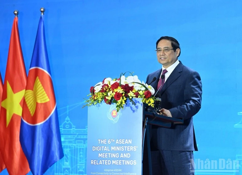 Thủ tướng Chính phủ Phạm Minh Chính phát biểu ý kiến tại hội nghị.