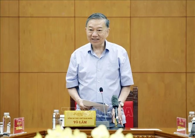 Tổng Bí thư, Chủ tịch nước Tô Lâm phát biểu chỉ đạo.