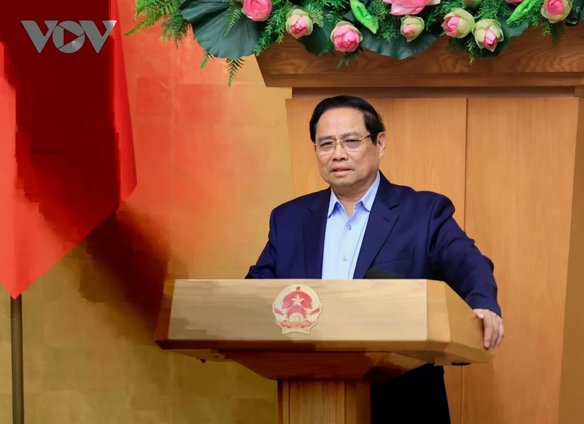 Thủ tướng Phạm Minh Chính phát biểu chỉ đạo tại hội nghị sáng 4/4.