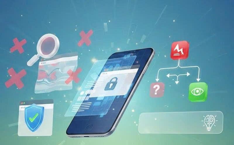 Việc hướng dẫn nhận biết các dấu hiệu của trang web giả mạo trên điện thoại thông minh là rất quan trọng. Đồ họa: Thái Bình