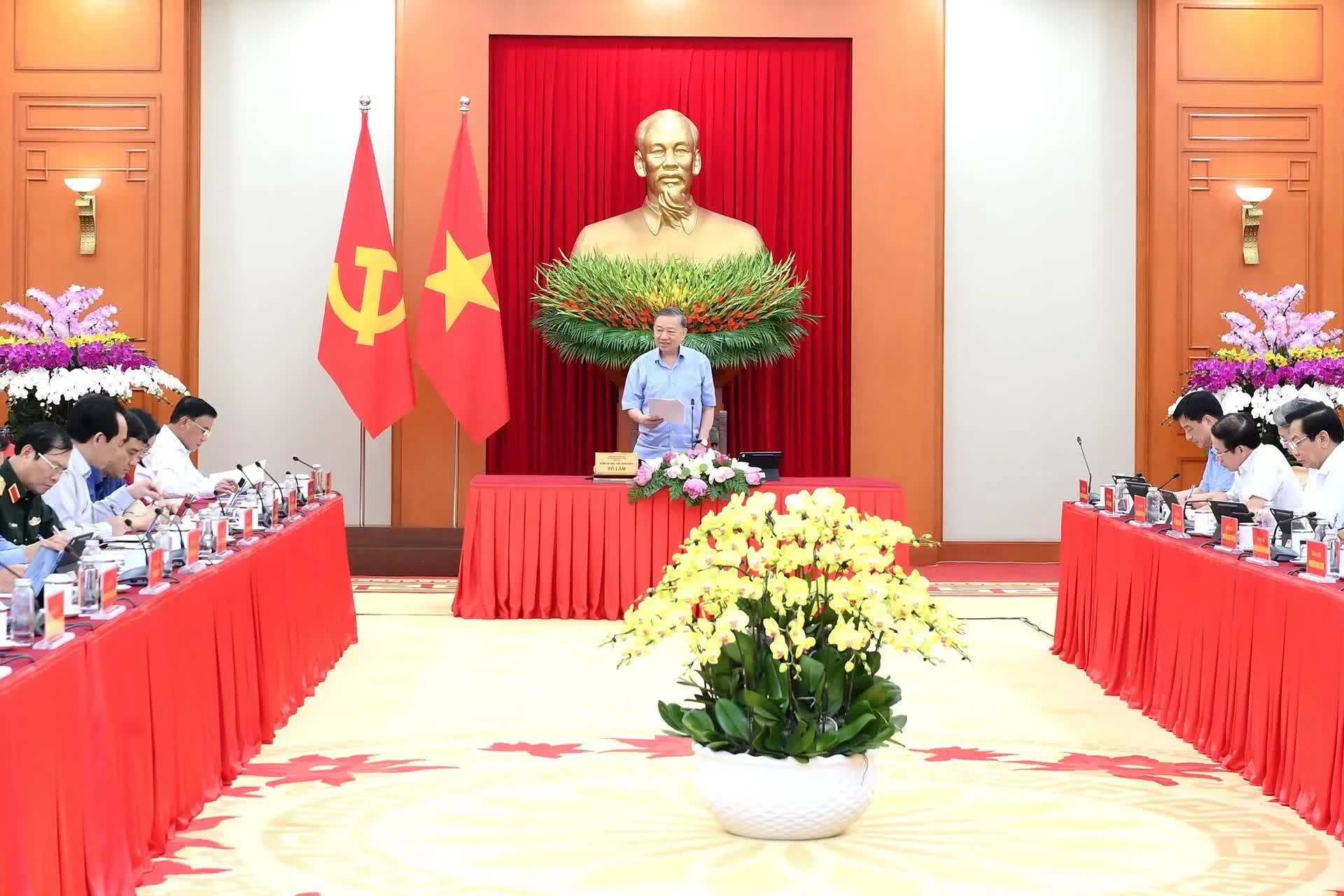 Tổng Bí thư, Chủ tịch nước Tô Lâm phát biểu tại cuộc làm việc.