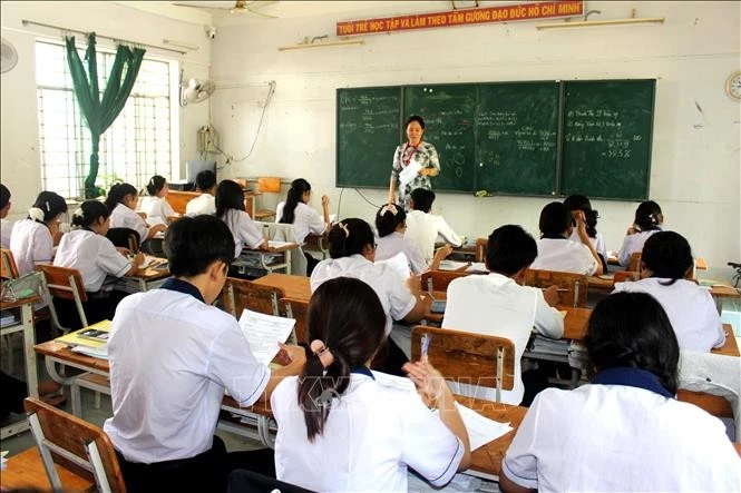 Một lớp học tại tỉnh Lâm Đồng. Ảnh: TTXVN