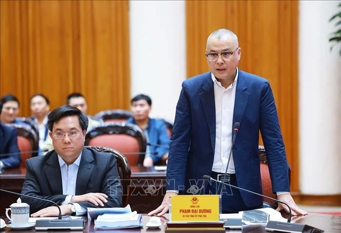 Bí thư Tỉnh ủy Phú Thọ Phạm Đại Dương phát biểu.