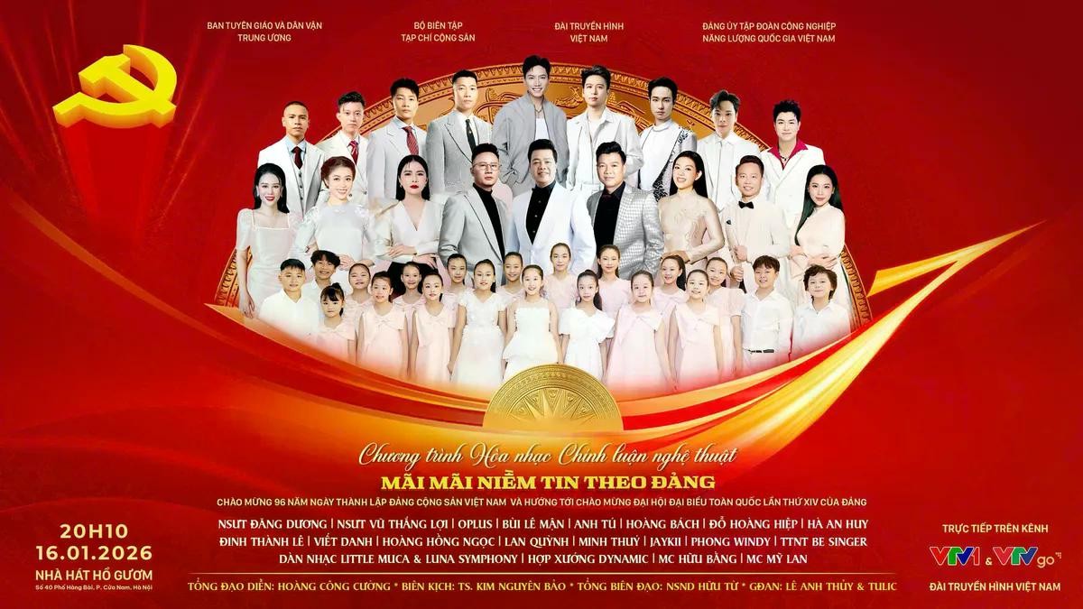 Chương trình được truyền hình trực tiếp trên kênh VTV1 của Đài Truyền hình Việt Nam vào lúc 20h10 ngày 16/01/2026.